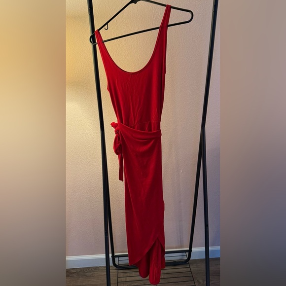 Reformation Red Sleeveless Wrap Style Dress XS - Picture 2 of 5